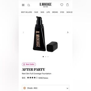 IL MAKIAGE After Party Full Coverage Foundation #60